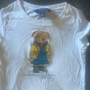 Polo Bear Girls White Shirt size 6x